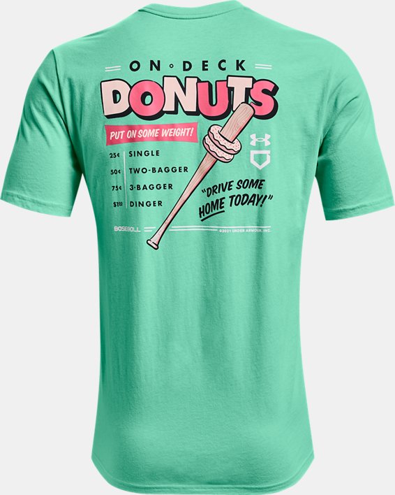 เสื้อยืด UA Baseball On-Deck Donuts สำหรับผู้ชาย, Green, pdpMainDesktop image number 4